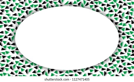 Green and black triangle background with space for text,Vector.