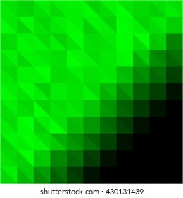 Green black triangle grid beautiful background