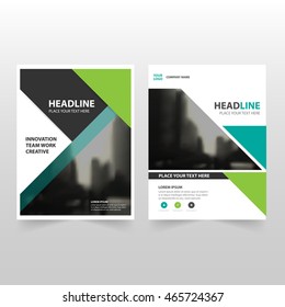 Green black Vector annual report Leaflet Brochure Flyer template design, book cover layout design, abstract business presentation template, a4 size design