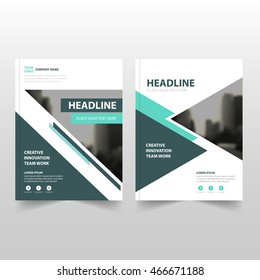 Green black Vector annual report Leaflet Brochure Flyer template design, book cover layout design,