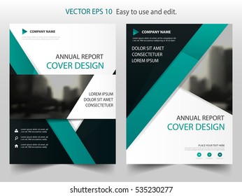 Green black Vector annual report Leaflet Brochure Flyer template design, book cover layout design, abstract business presentation a4 size design