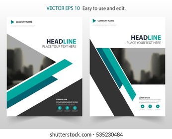 Green black Vector annual report Leaflet Brochure Flyer template design, book cover layout design, abstract business presentation , a4 size design