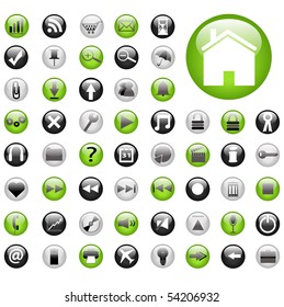 Green and Black Web Buttons