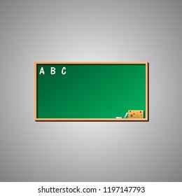 The green blackboard