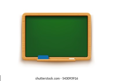 green blackboard on white