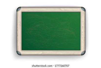 Green blackboard on the white. Eps 10 vector file.