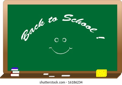green blackboard with text