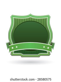 Green blank label sticker for use on logos, packaging, websites, or print materials