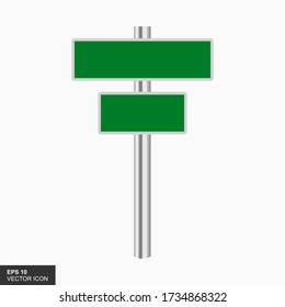 Green Blank Road Sign Board vector 