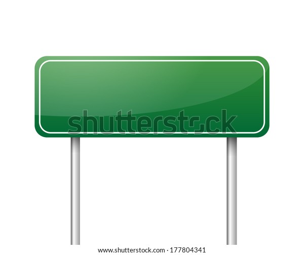 Green Blank Road Sign Vector Stock Vector (Royalty Free) 177804341