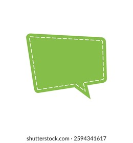 Green Blank Speech Bubble Vector Template
