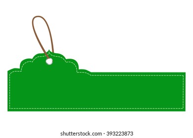 Green Blank Tag with mosque shape
