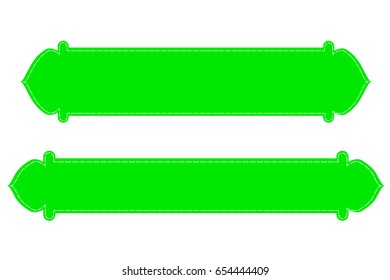 Green Blank Tag with mosque shape