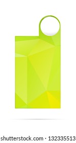 Green blank template with abstract polygon pattern ready for your text / blank polygon style template