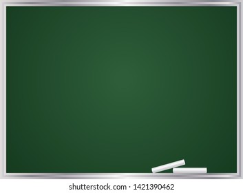 Green Blank Vector Chalkboard Education Background Stock Vector ...