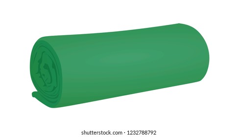 Green blanket. vector illustration