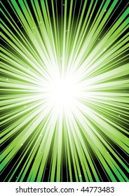 Green blast rays