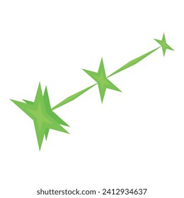 Green blaster arm icon isometric vector. Cosmic device. Plaything effect