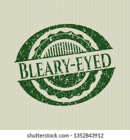 Green Bleary-eyed distressed rubber grunge stamp