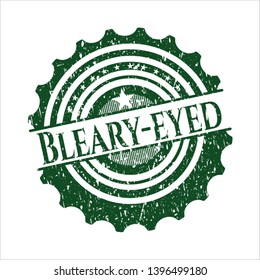 Green Bleary-eyed distressed rubber seal