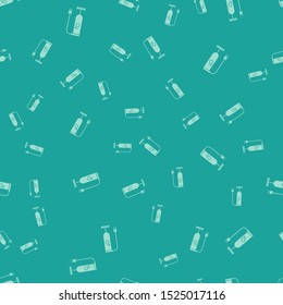 Green Blender icon isolated seamless pattern on green background. Kitchen electric stationary blender. Cooking smoothies, cocktail or juice.  Vector Illustration
