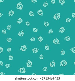 Icono de ceguera verde aislado sin patrón sobre fondo verde. Signo ciego.  Vector
