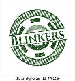 Green Blinkers distress with rubber seal texture