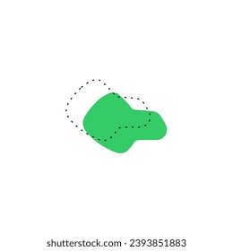 green blob set element vector abstract