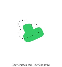 green blob set element vector modern