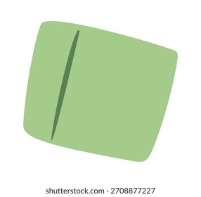 Juguete suave del cubo del bloque verde