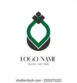 logotipo de diseño de hoja de color verde