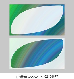 Green blue abstract computer generated business card template design set