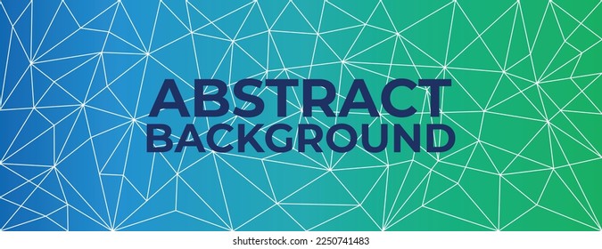 Green and Blue Abstract Geometric Polygon Background Design.
