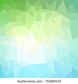 Green and blue abstract geometric rumpled triangular low poly style vector illustration graphic background. Light Polygonal Mosaic Background, Vector illustration, Business Design Template.