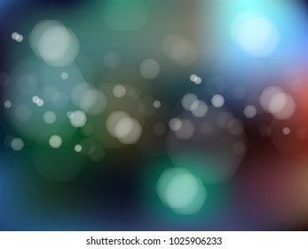 Green and blue abstract light blurred background. Vector illustration