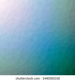 Green and Blue Abstract Low Poly Background. Geometric backdrop in Origami style with gradient. Textured pattern for your website.