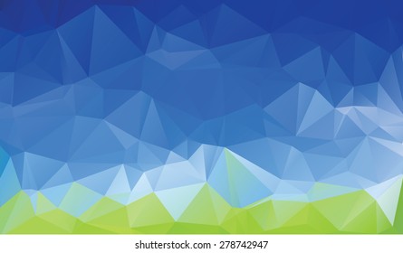 green blue abstract low poly background vector illustration
