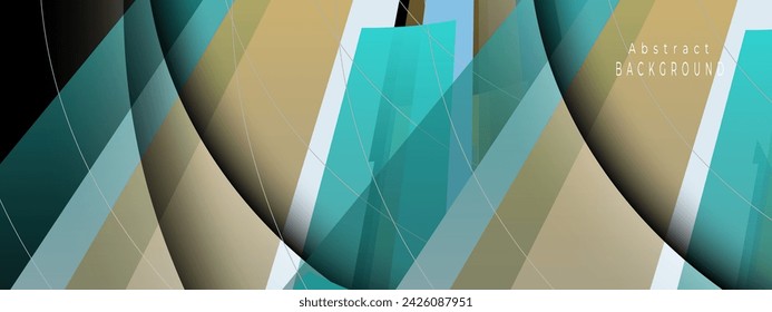 Green blue abstract modern background for design. Dark. Geometric shape. 3d effect. Diagonal lines, stripes. Gradient.