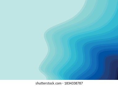 Green blue abstract striped nautical pattern.EPS10 Illustration. 