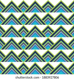 Green and blue abstract triangles repeat pattern