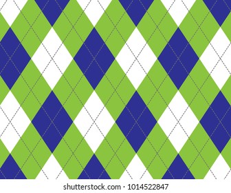 Green And Blue Argyle Background