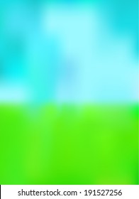 green and blue background as a grass and sky