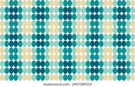 green blue and beige dot , block square grid gradient design for fabric print, repeat seamless patter