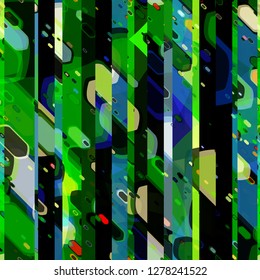 Green, blue, black, red, yellow colors. Geometric seamless texture. Abstract vector background for web page, banners backdrop, fabric, home decor, wrapping