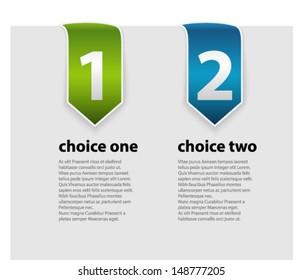 Green and blue bookmark with numbers