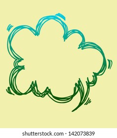green and blue bubble speech