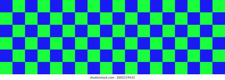 Green and blue checkered seamless pattern. Vector background for banner 