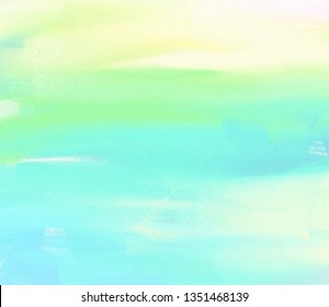 Green blue color bright watercolor paint vector card. Vivid abstract hand drawn colorful oil background for art design, banner, wallpaper, print, cover, scrapbook