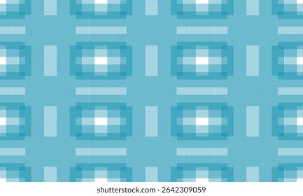 Green blue complicated rectangular block repeat pattern, replete image, design for fabric printing, patter print, square