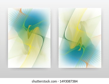 Green blue concept abstract design of annual report, brochure, flyer, poster. Colorful blue green background vector illustration for flyer, leaflet, poster. Business A4 brochure template.